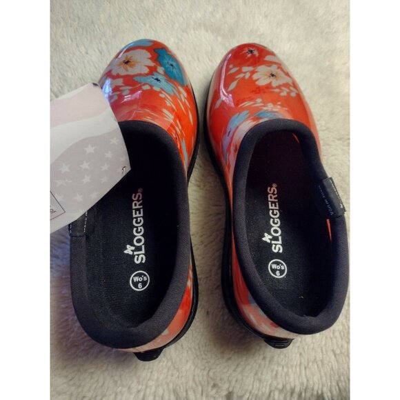 Sloggers Garden Shoes Slip On Comfort Waterproof Flowers Size 6 NEW - Picture 3 of 8